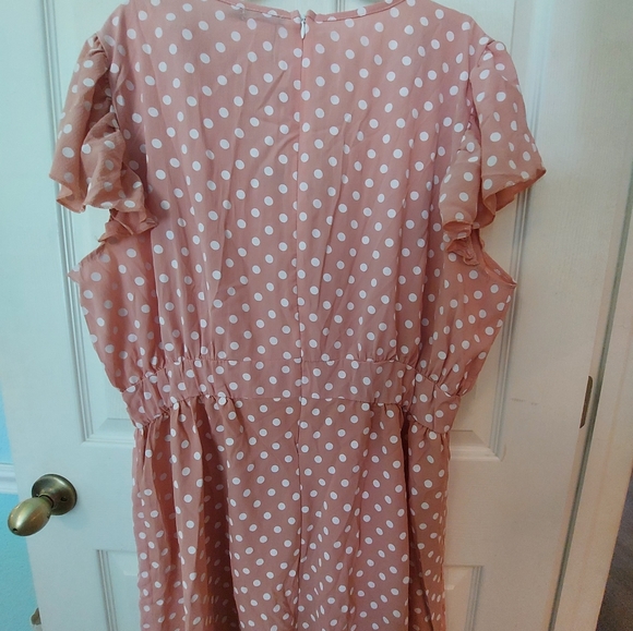 Boo Hoo Women Polka-dot Pink Romper sz US 20 - Picture 3 of 6